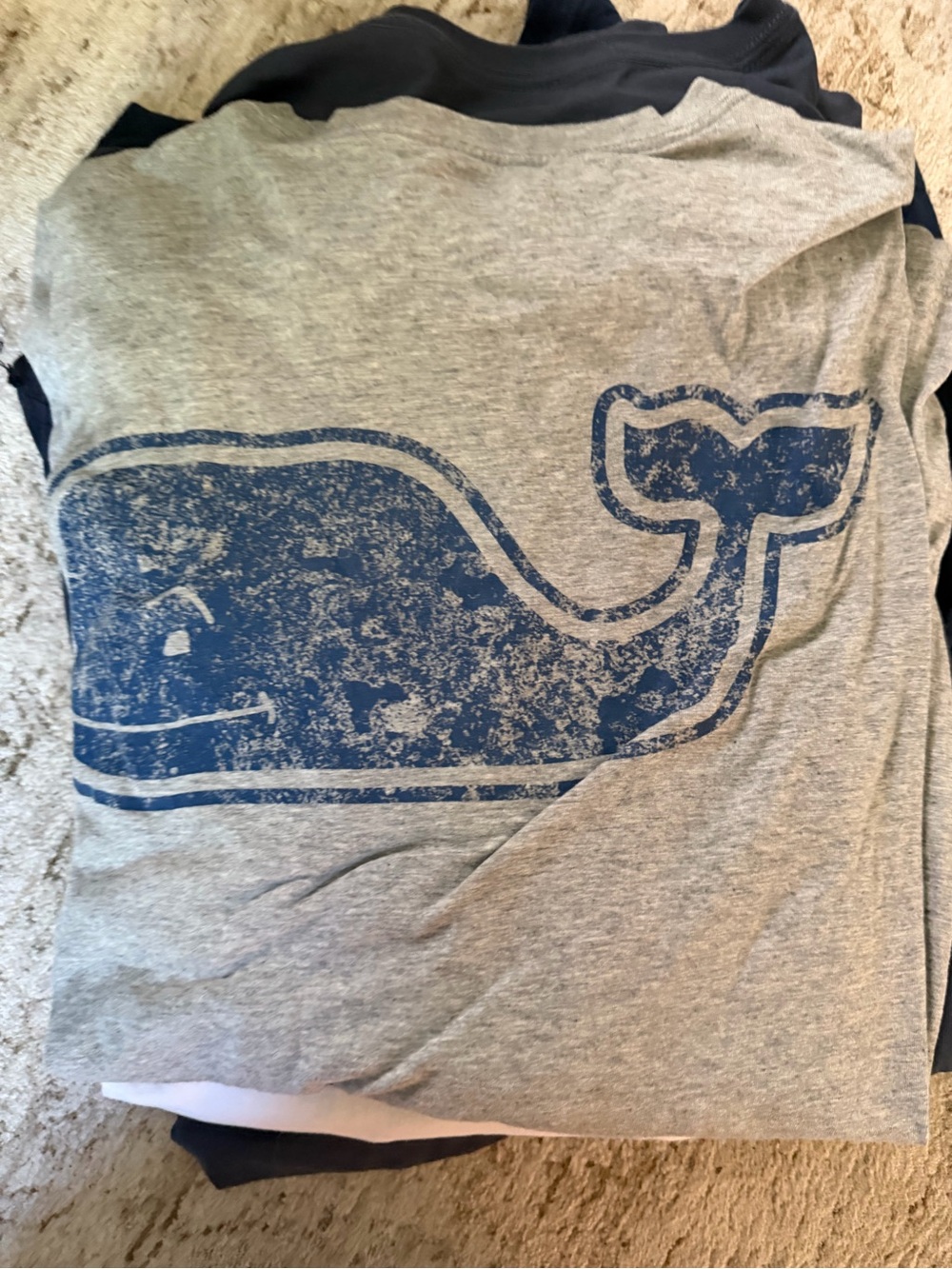 M - Men’s Vineyard Vines Long Sleeve Graphic Tee - Navy Print